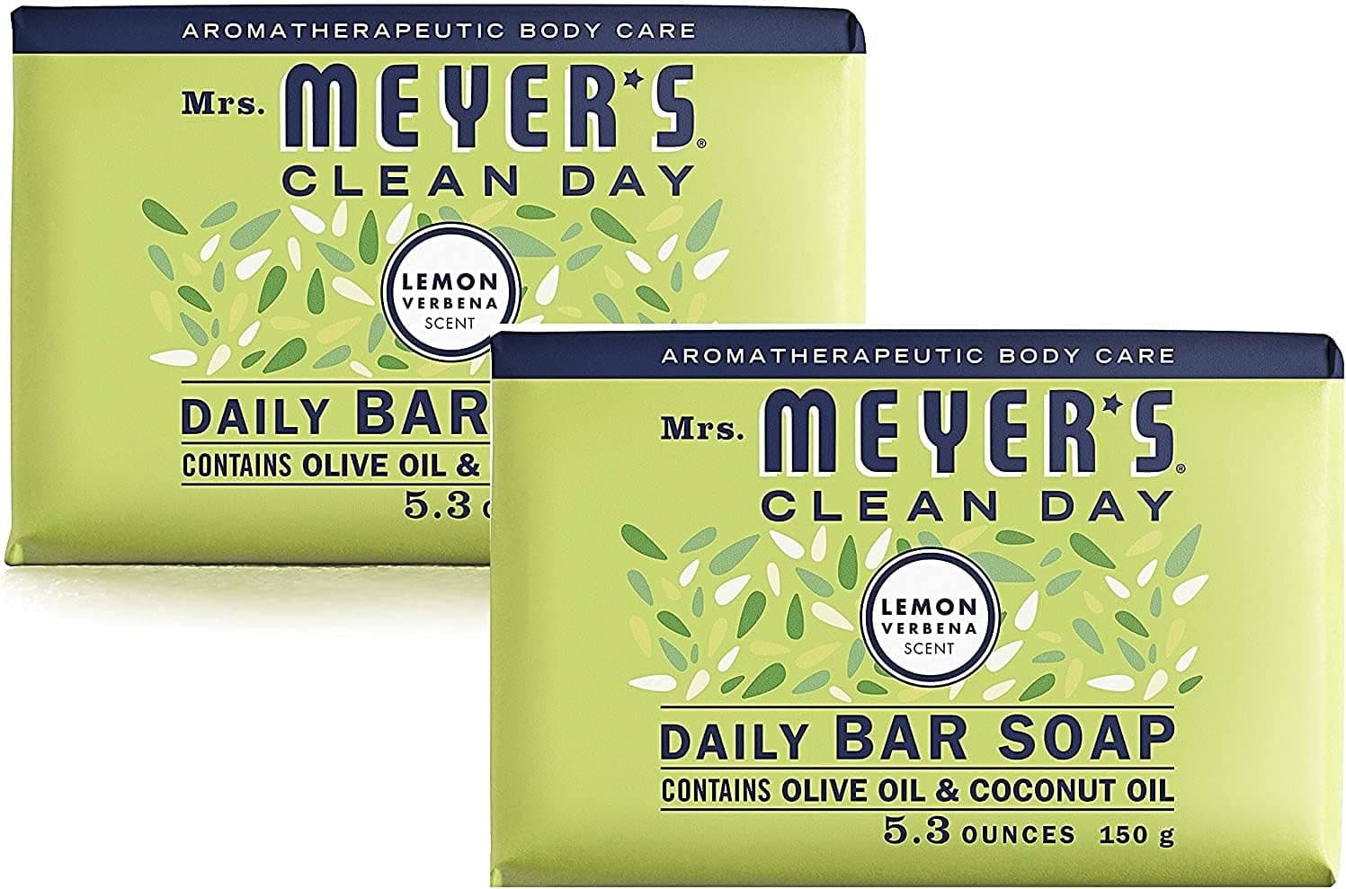 Daily Bar Soap, Lemon Verbena 5.3 Oz by Mrs Meyers (Pack of 2)