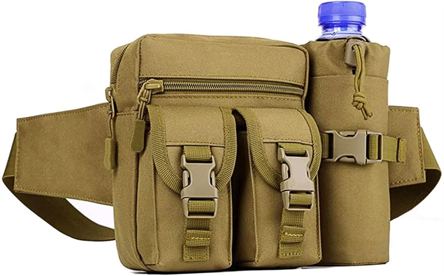 Huntvp Tactical Waist Pack Pouch With Water Bottle Pocket Holder Waterproof Molle Fanny Hip Belt Bag