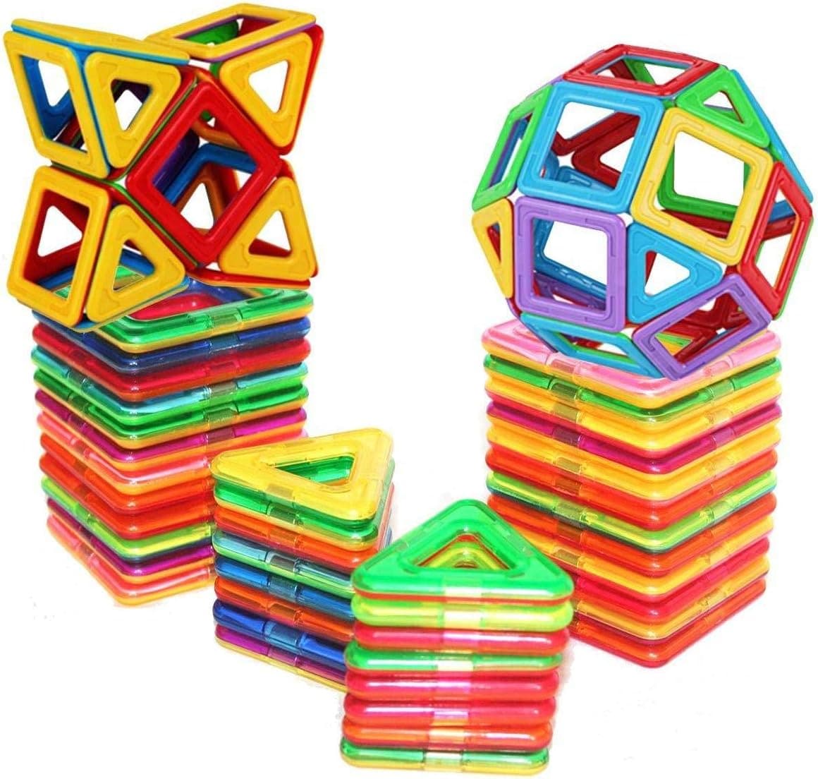 Magnetic Blocks Toys Magnet Tiles -3D Macaron Colors Learning & Development Building Blocks, Preschool Educational Construction Kit for Boys Girls Toddlers Gifts(30-Piece)-18