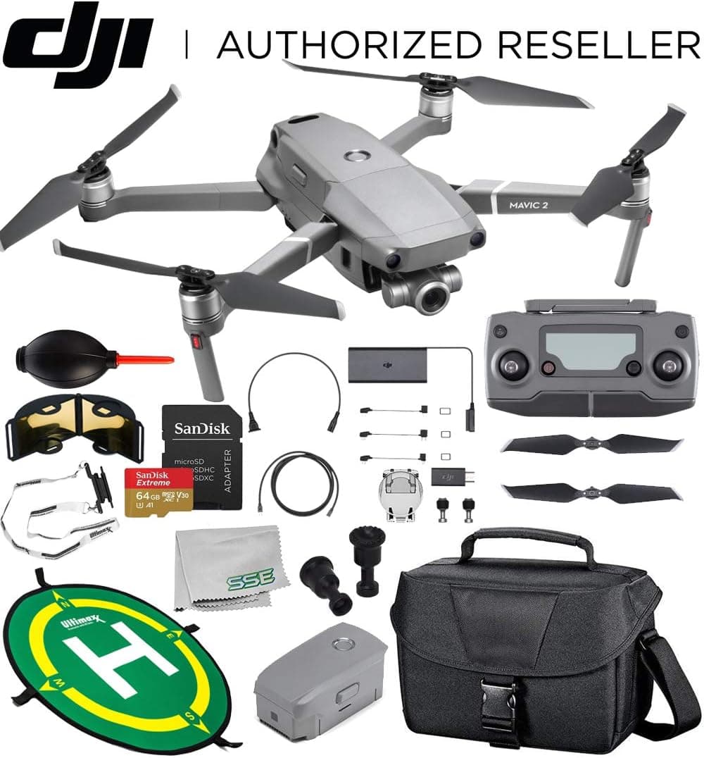 DJI Mavic 2 Zoom Drone Quadcopter with 24-48mm Optical Zoom Camera Must-Have 1-Battery Bundle