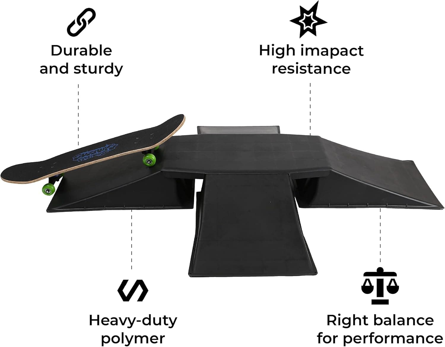 Starter Kit, Ideal for Skateboarding Stunts and Jumps, Skate and Scooter Launch Pads