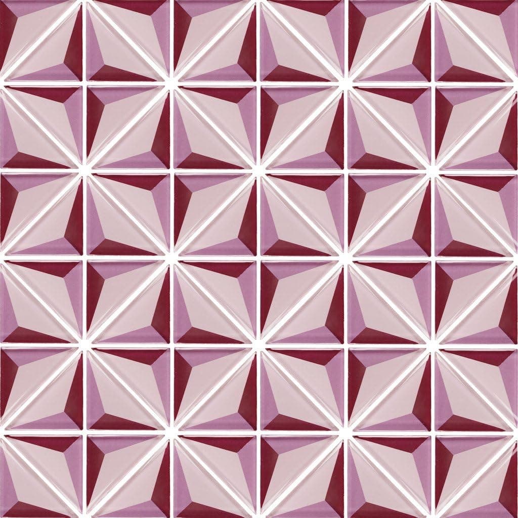 4" x 6" Sample - Louvre Purple Glass Mosaic Tiles