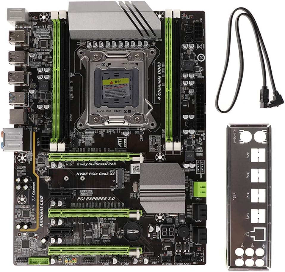 newwyt, X79 Turbo Moederbord LGA2011 ATX-USB3.0 SATA3 PCI-E NVME M.2 SSD Ondersteuning REG ECC Geheugen En Xeon E5 Processor