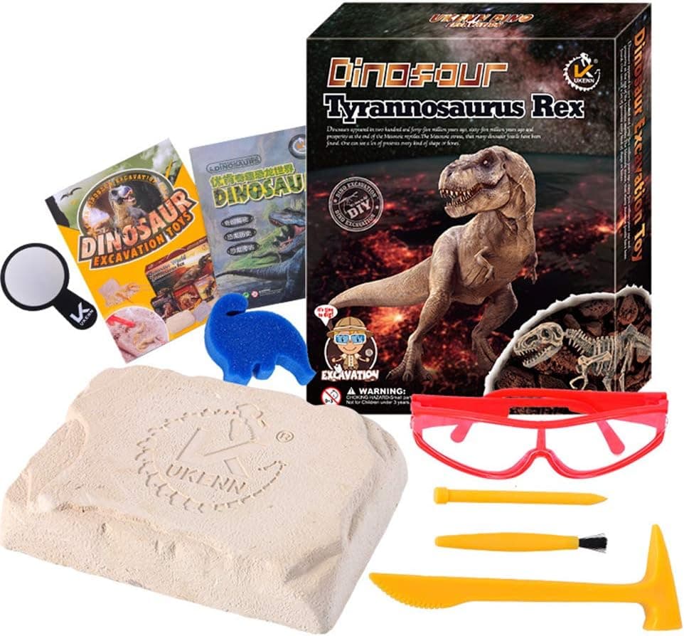 Minaron Dinosaur Excavation Kit,3D Dino Dig Kit,Tyrannosaurus Rex Dinosaur Archeology Kit for Kids,Science Kit Excavation Gift for Boys and Girls.