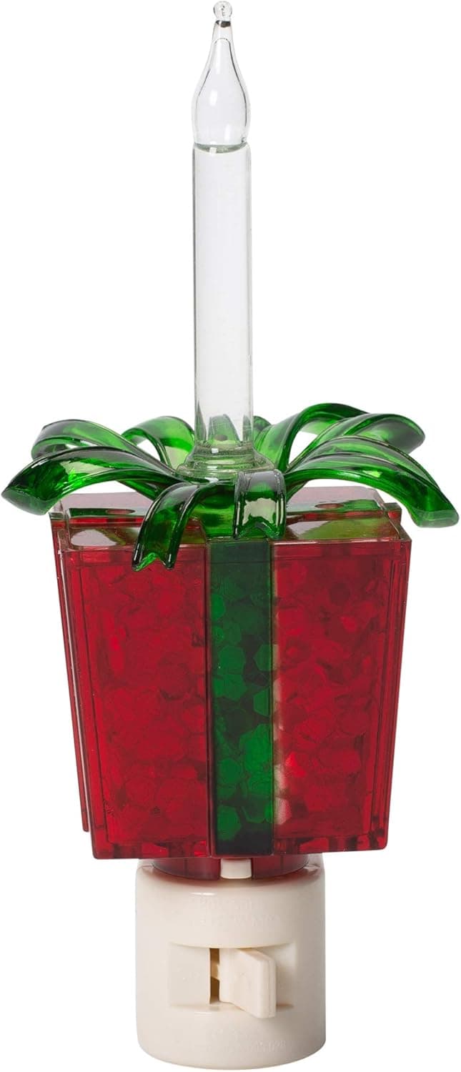 7" Holiday Gift Package Bubble Light Night Light