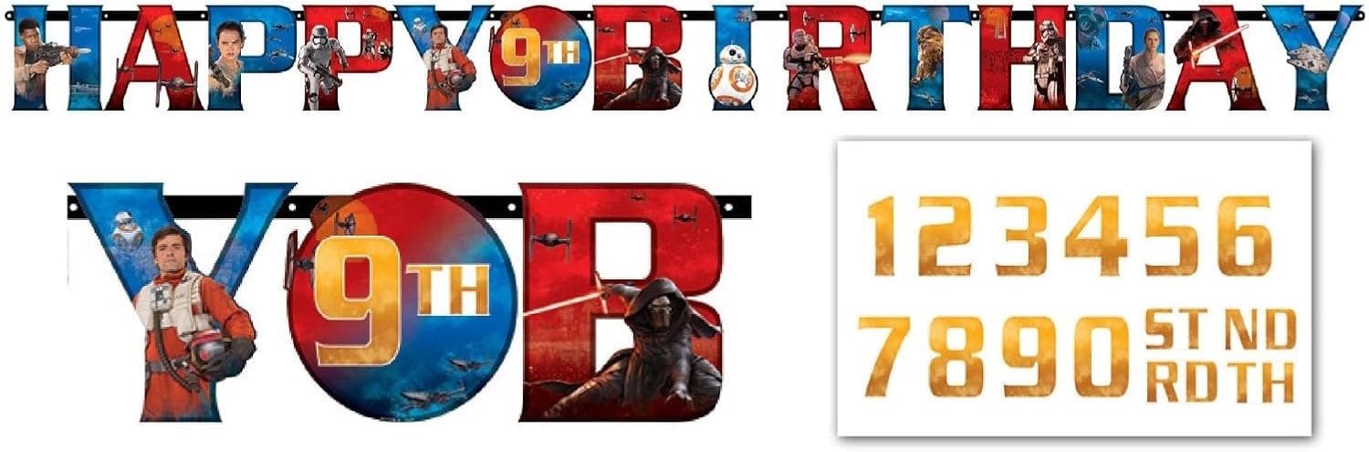Star Wars™ Episode VII Jumbo Add an Age "Happy Birthday" Letter Banner