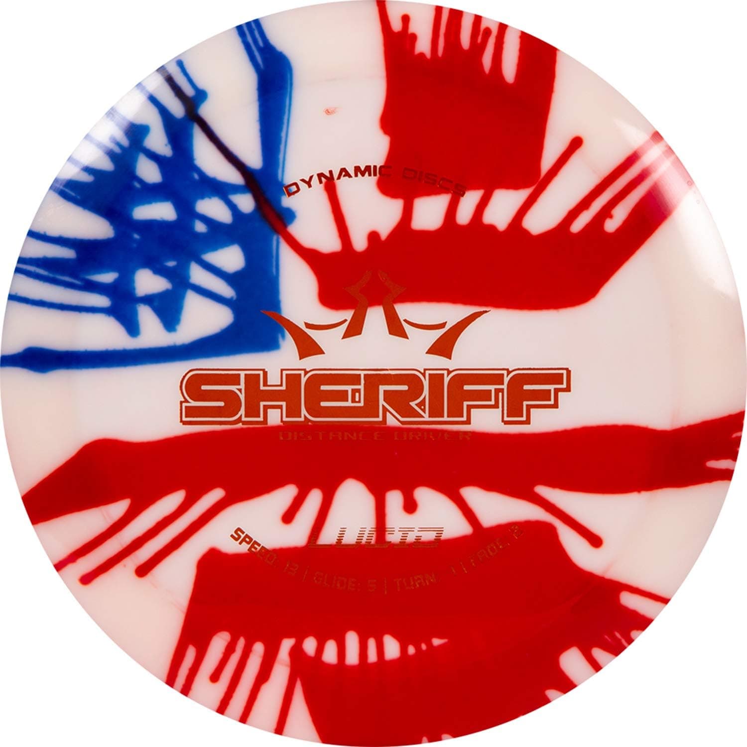 Dynamic Discs MyDye American Flag Disc Golf Discs | Maximum Distance Drivers | Fairway Drivers | Stable Midrange | Beadless Frisbee Golf Putter | 170g Plus | Stamp Colors Will Vary