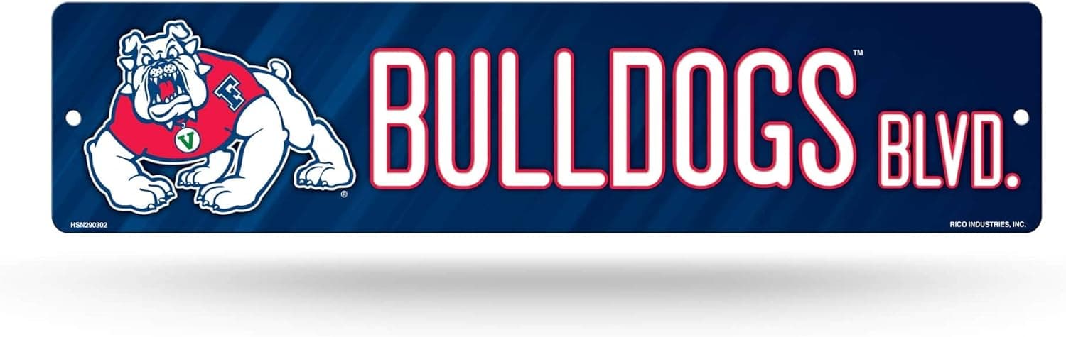 Rico Industries NCAA Plastic Street Sign Plastic 4" x 16" Street Sign