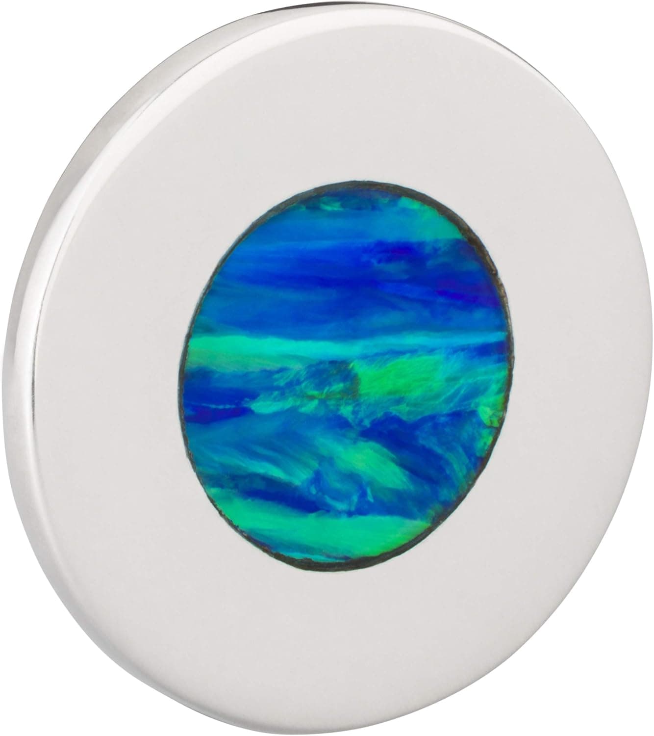 Nice Birdie Golf Ball Marker. Gift & Accessories for Men, Women or any Golfer. Caddy, Lady, Golfing Buddy or Pro. Precious Sterling Silver 5/8" in diameter, Unique Cultured Opal with Gift Box & Pouch.