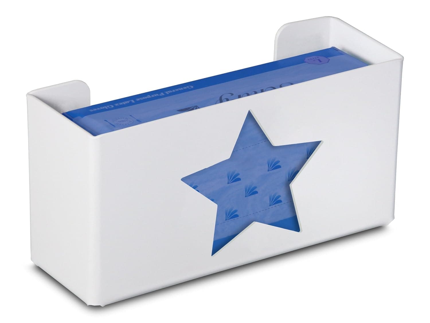 TrippNT 51258 Priced Right Plastic Star Single Glove Box Holder/Dispenser, 11" Width x 6" Height x 4" Depth, White