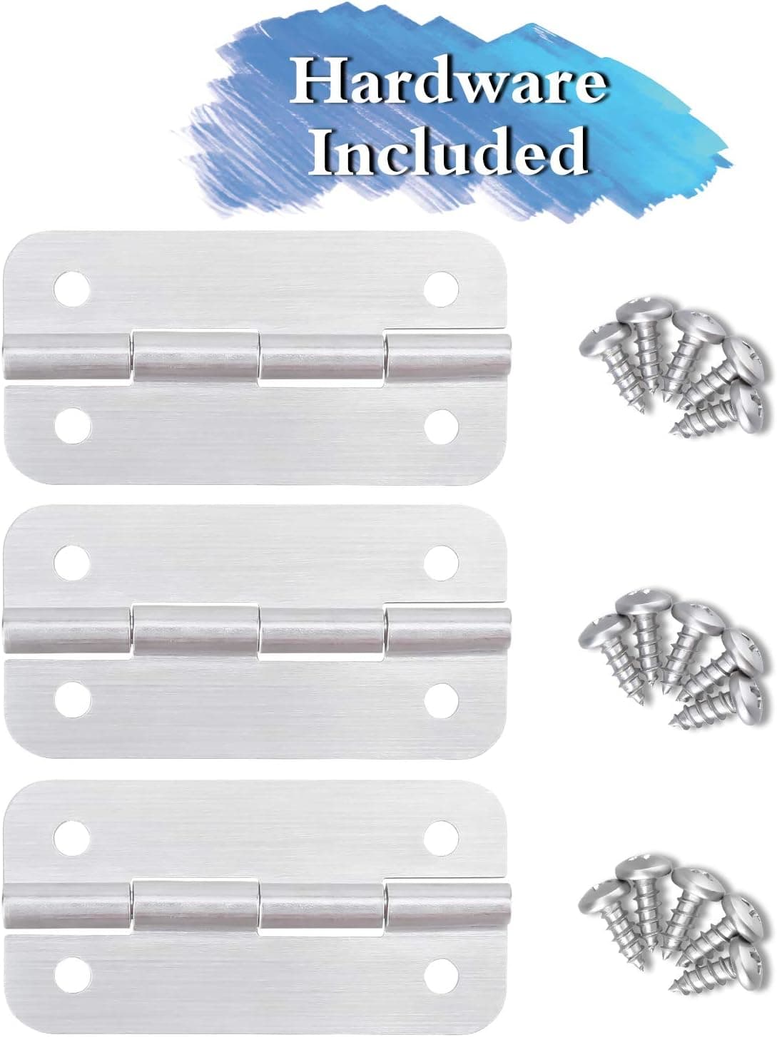 unlumm Cooler Hinges Replacement for Igloo, Cooler Hinges and Screws Set for Igloo Ice Chest,Cooler Parts Hinges, Stainless Steel Hinges for Repairing Cooler