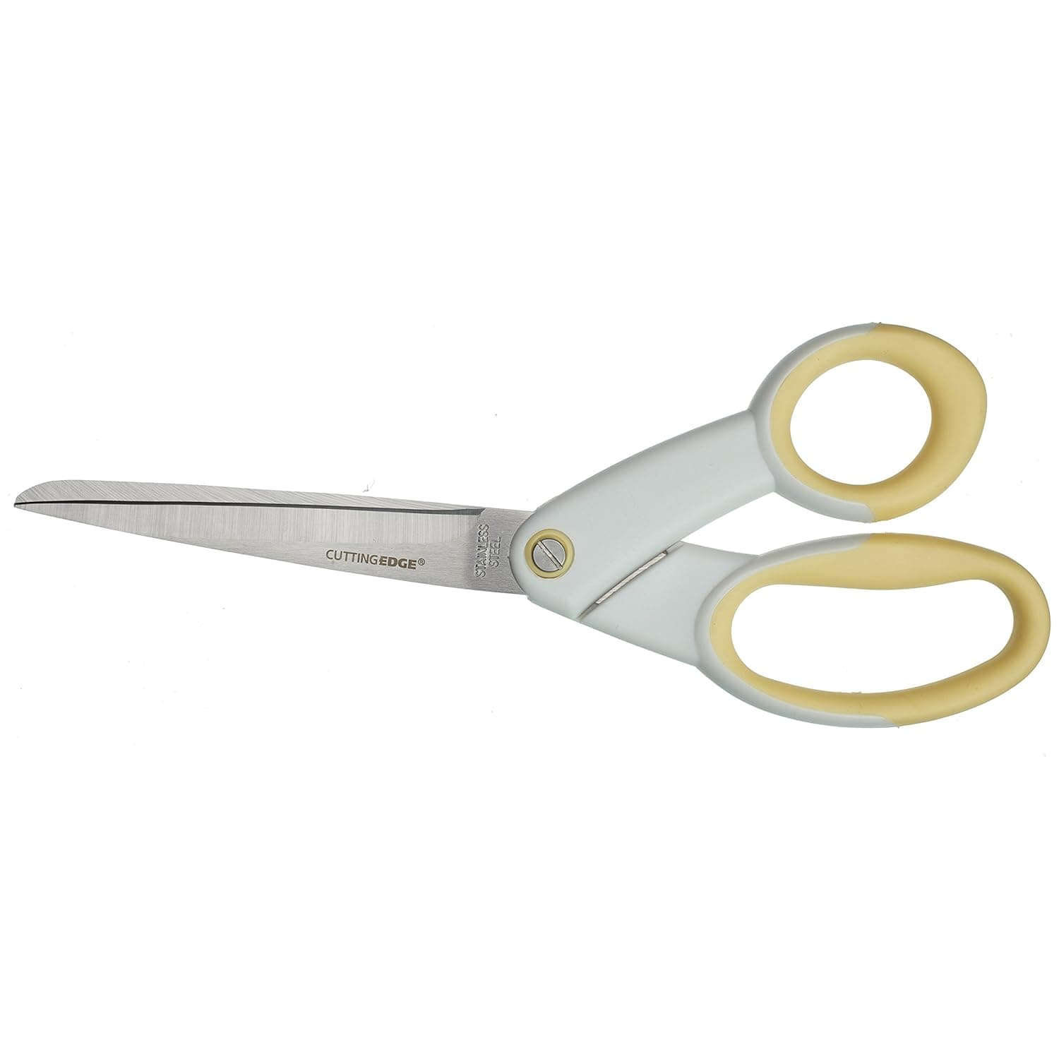 ECR4Kids Cutting Edge Ultra-Grip 9.5" Precision Stainless Steel Scissors - Heavy Duty for Offices, Home, School - Yellow