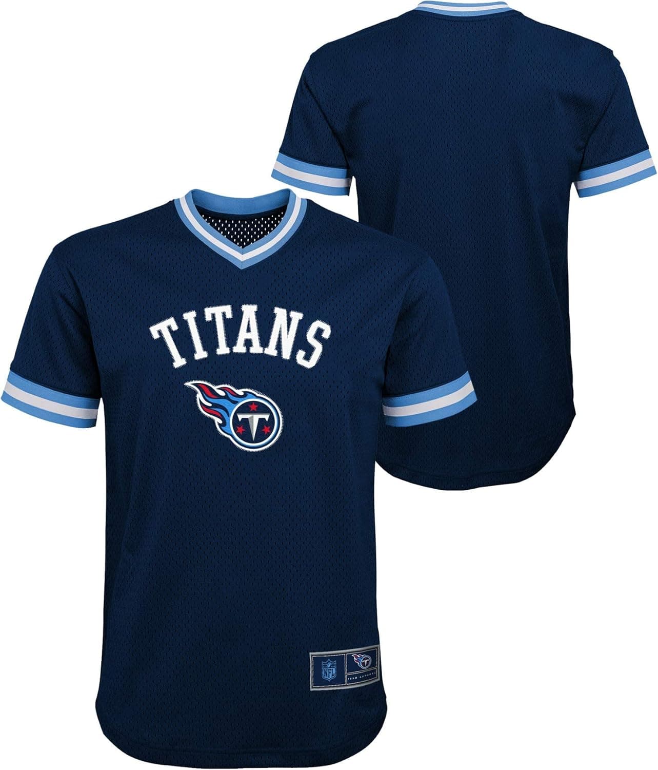 Outerstuff NFL Youth Boys (8-20) Tackle Twill V-Neck Mesh Top, Team Variation