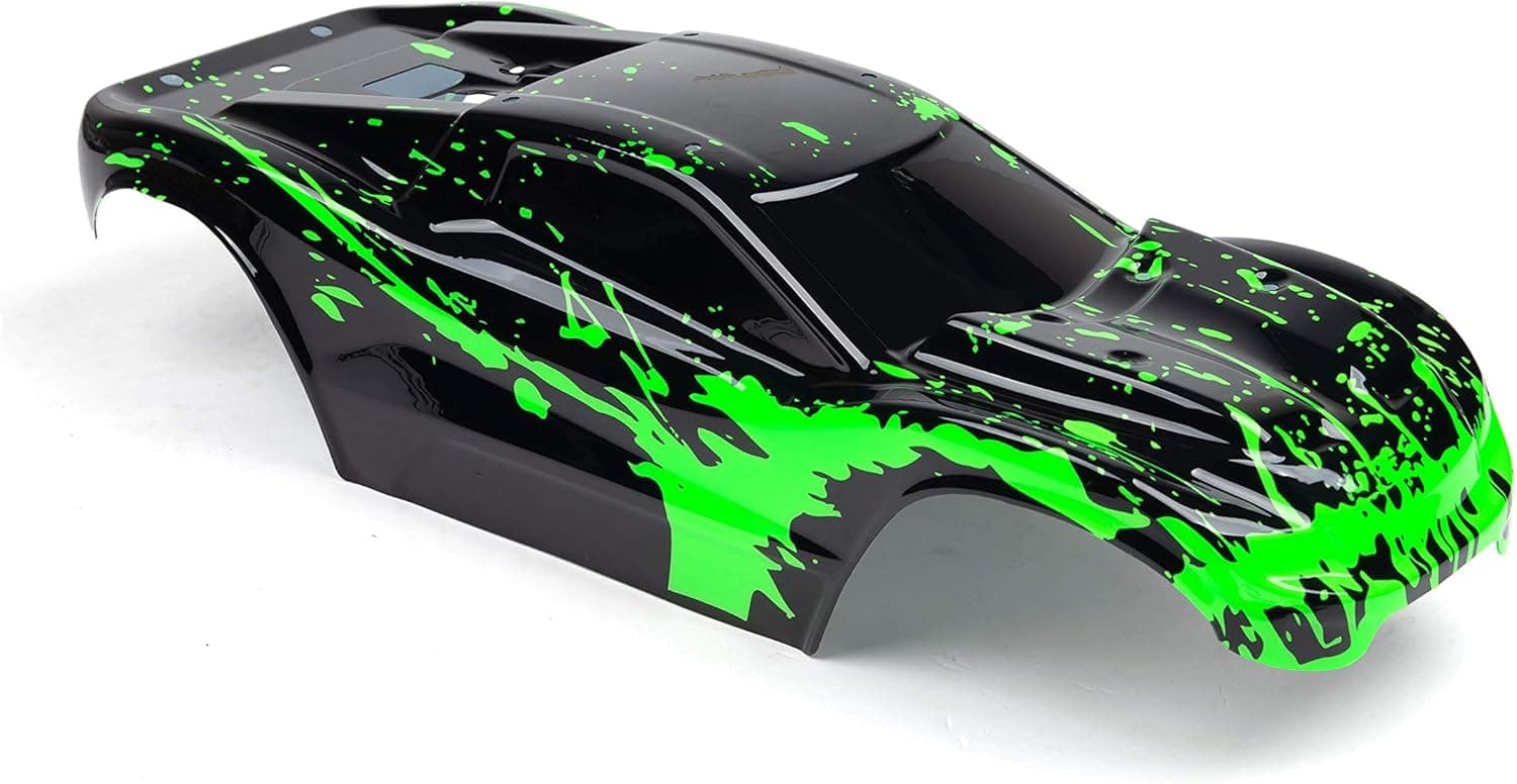 SummitLink Custom Body Muddy Green Over Black Style Compatible for Rustler 4X4 1/10 Scale RC Car or Truck (Truck not Included) R4-BG-02