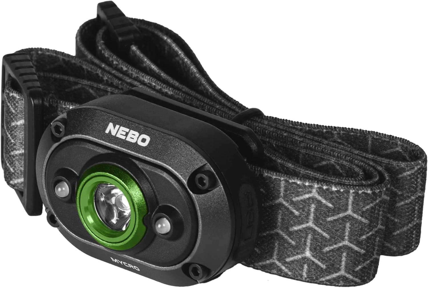 NEBO MYCRO USB Rechargeable, Adjustable LED Headlamp & Cap Light, Bright Spot Light for Camping, Hiking, Caving, Fishing with Adjustable Head Strap and Cap Clip, IPX4 Water Resistant