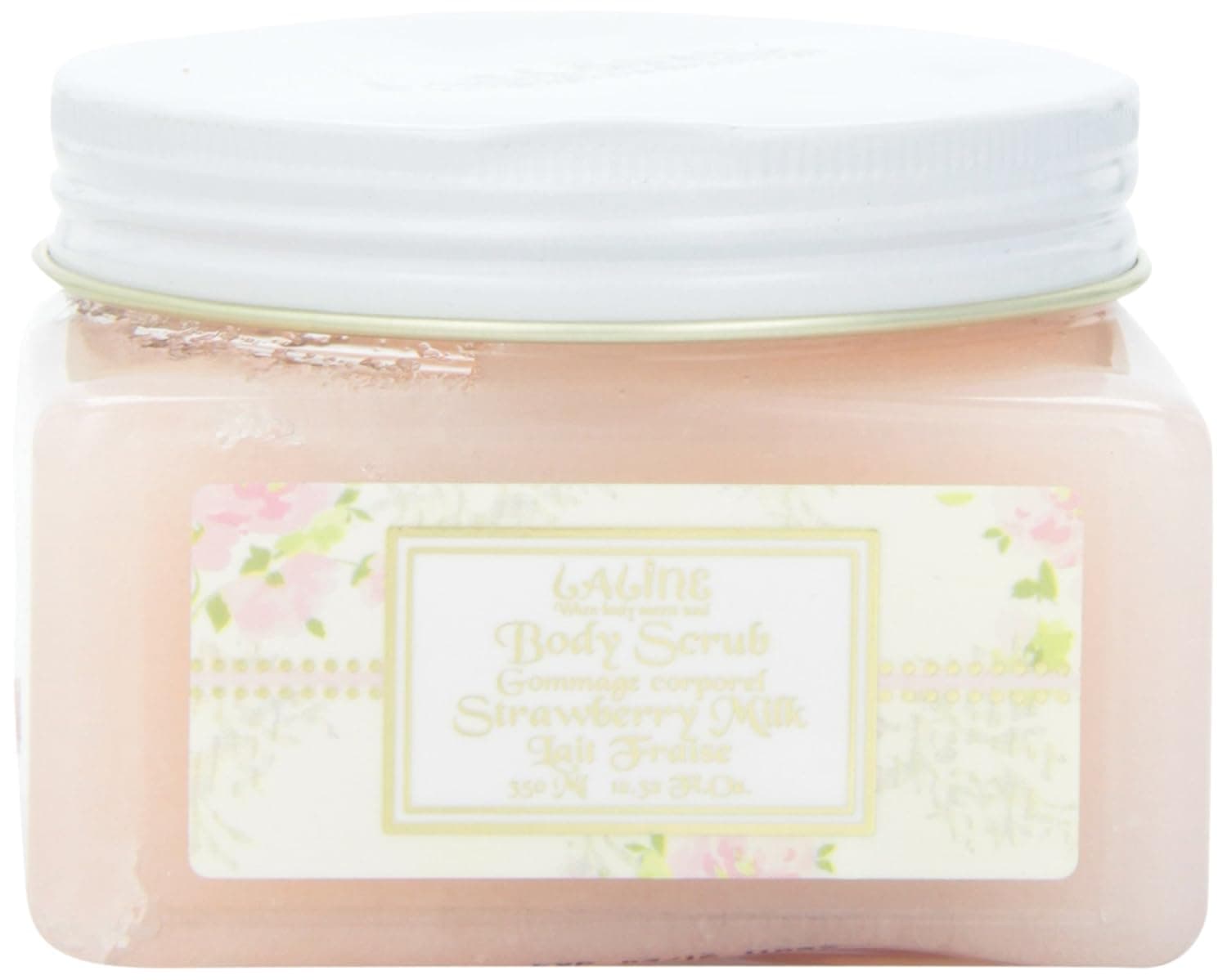 Laline Milk Body Scrub, Strawberry, 11.83 Ounce