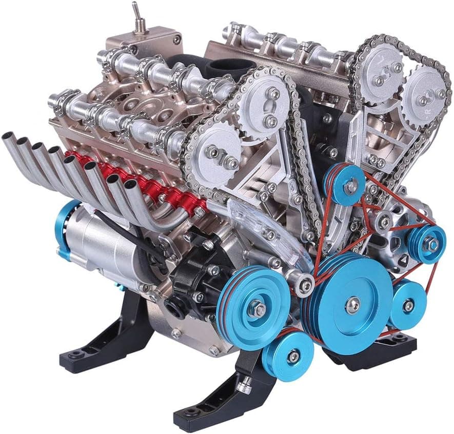 HMANE V8 Engine Model Kits for Adults, 500+Pcs 1:3 Metal Mechanical Engine Model DIY Assembly Physics Toy Gifts