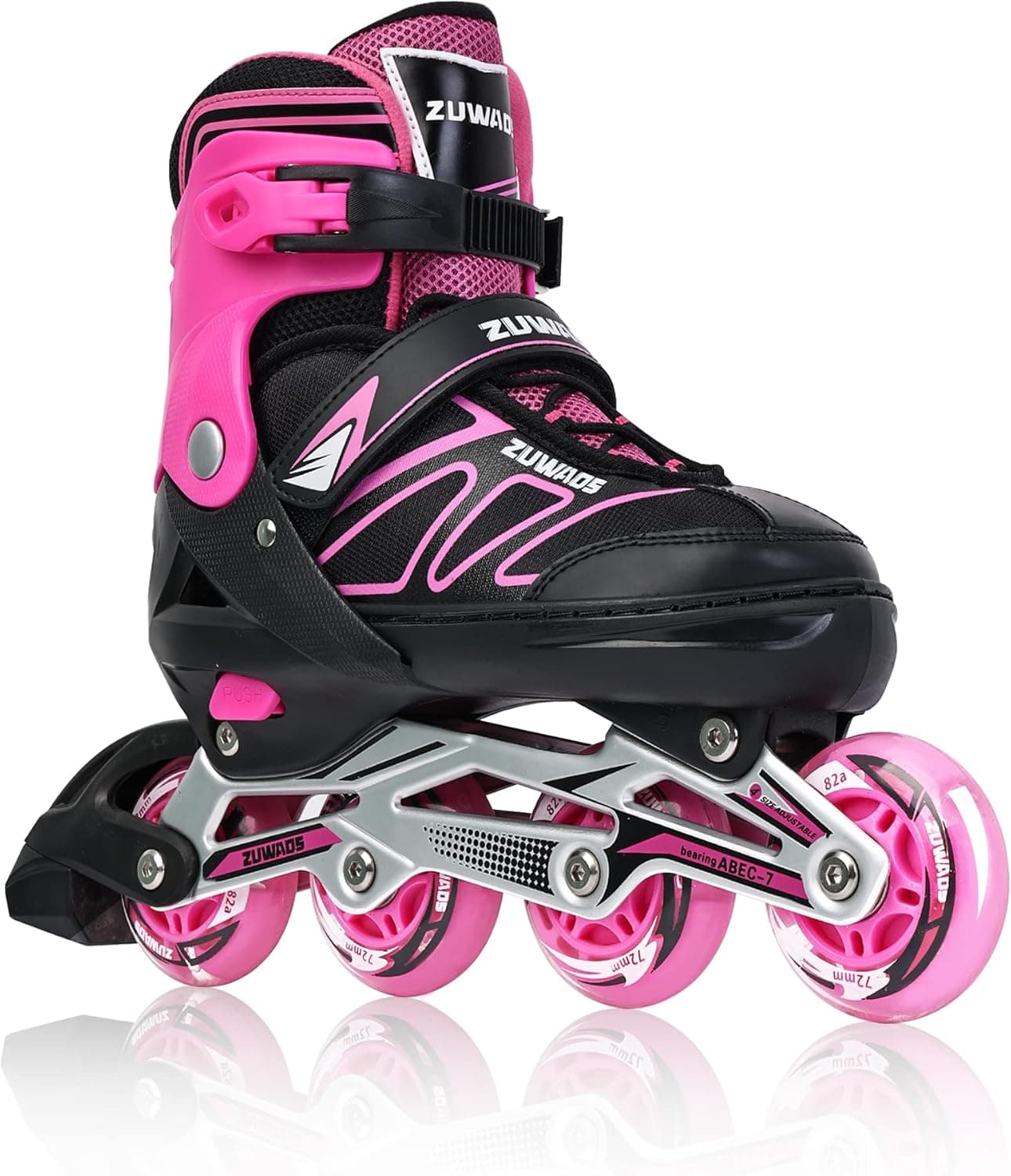 Zuwaos Boys Kids Adjustable Inline Skates, Girls Inline Skates for Kids, Beginner Roller Skates for Girls Men and Ladies Outdoor