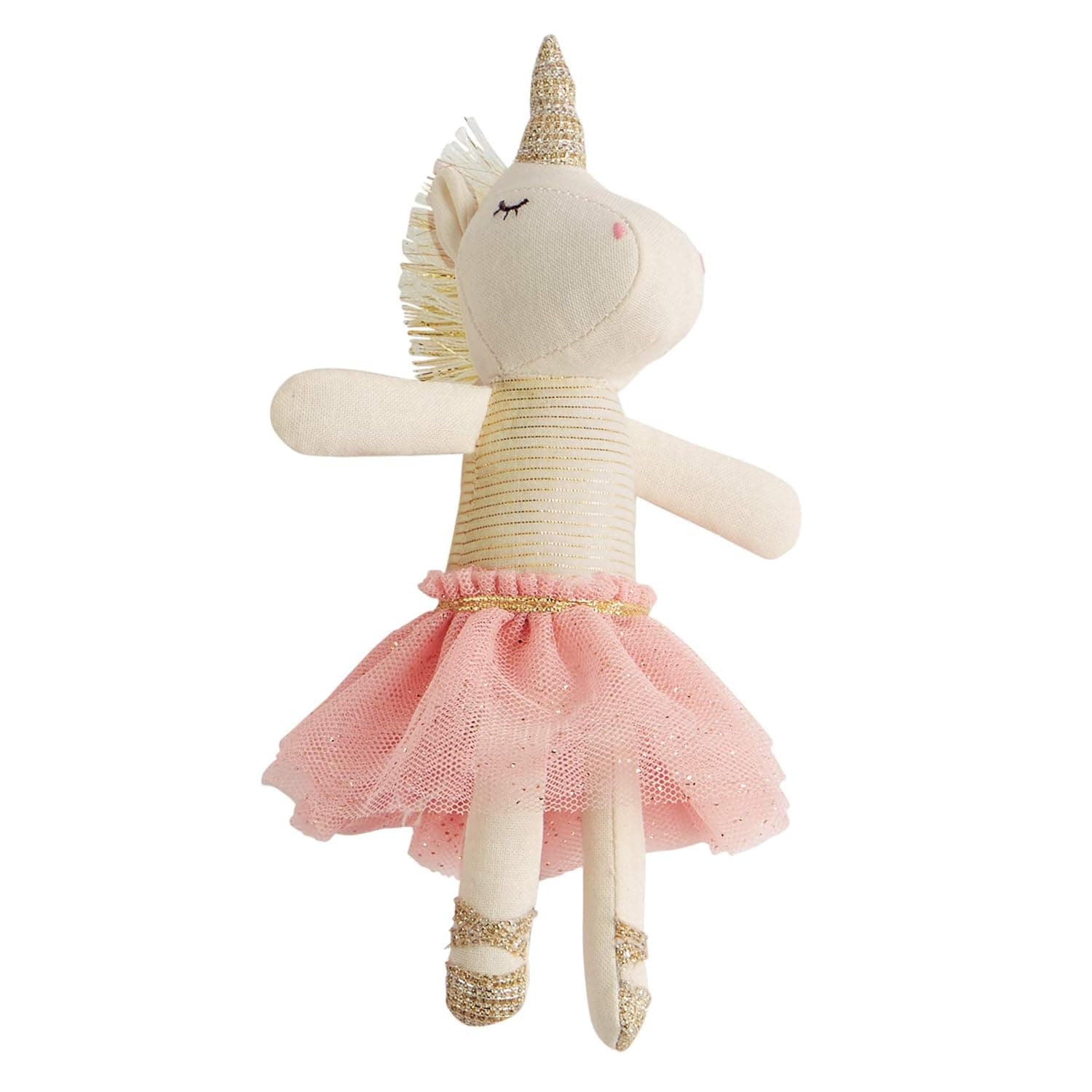 Mud Pie White TOP Unicorn Rattle
