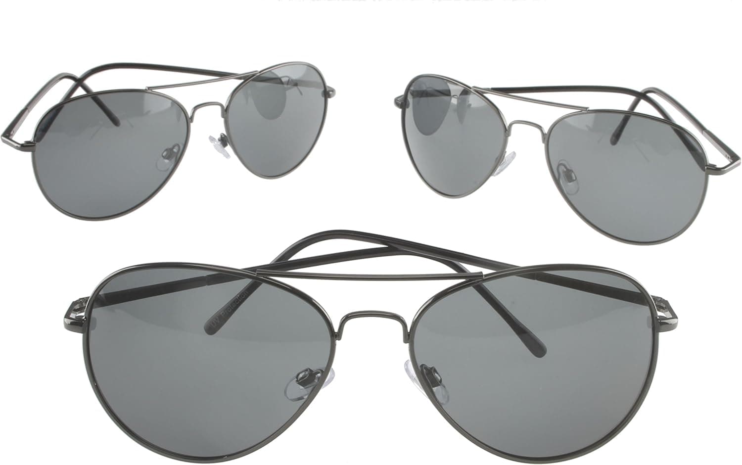 G&G 3 Pack 50 mm Polarized Aviator Sunglasses with Spring Hinges