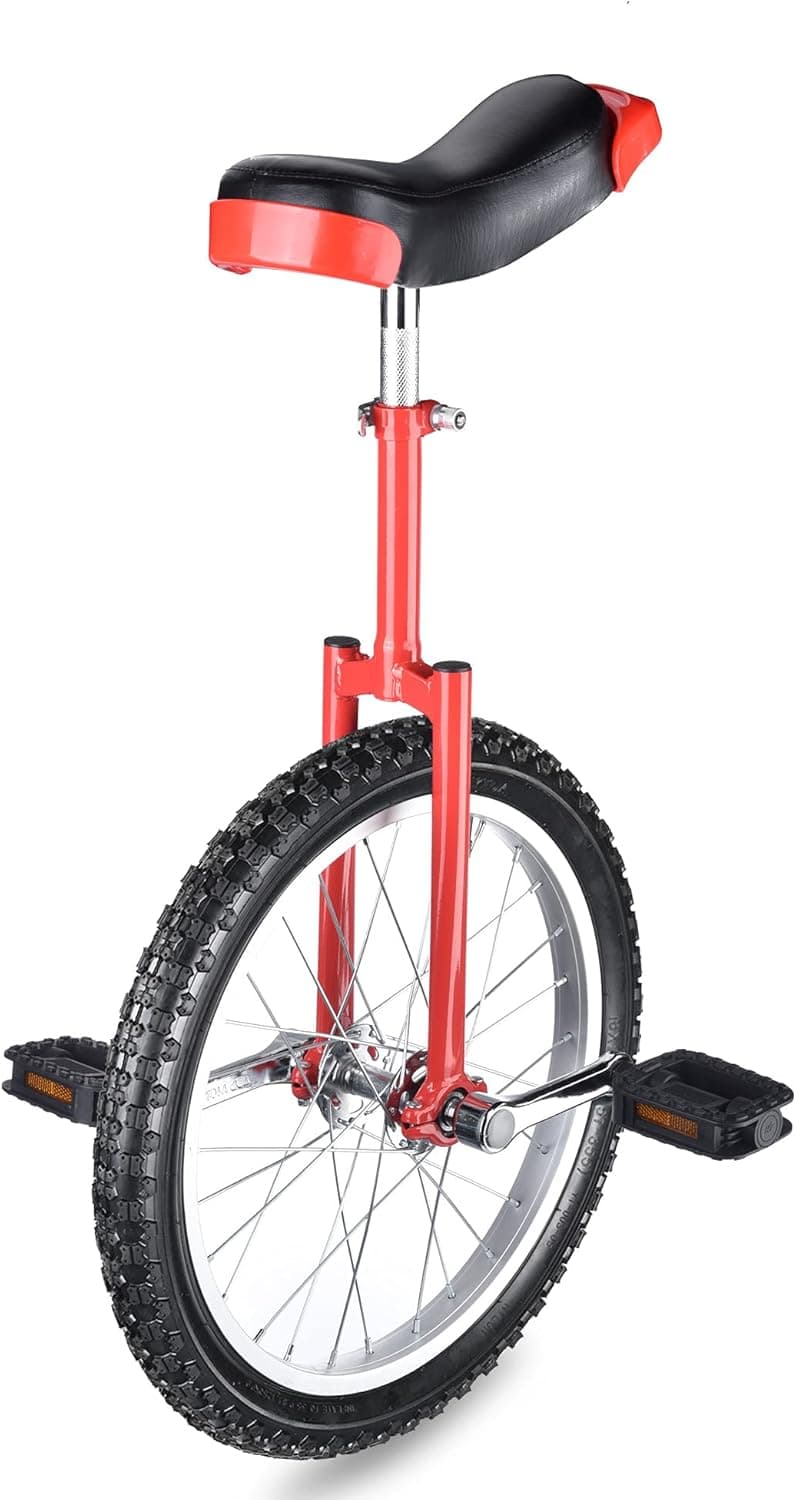 Astonishing RED 18 Inch In Mountain Bike Wheel Frame 18" Unicycle Cycling Bike With Comfortable Release Saddle Seat