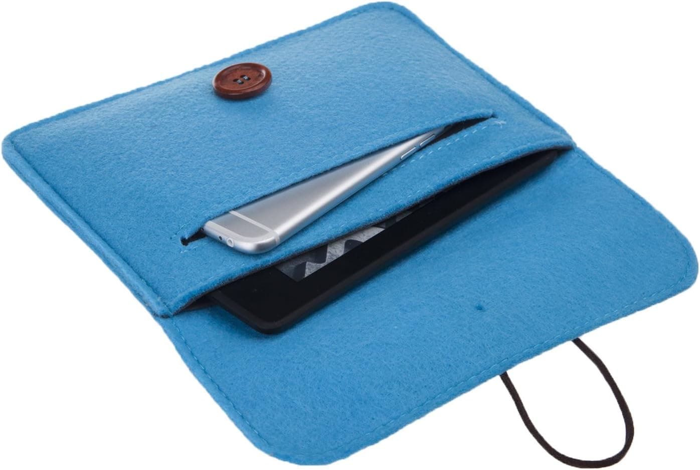 Bear Motion for Kindle - Premium Felt Sleeve Case for Kindle Paperwhite and Kindle Voyage (Blue)