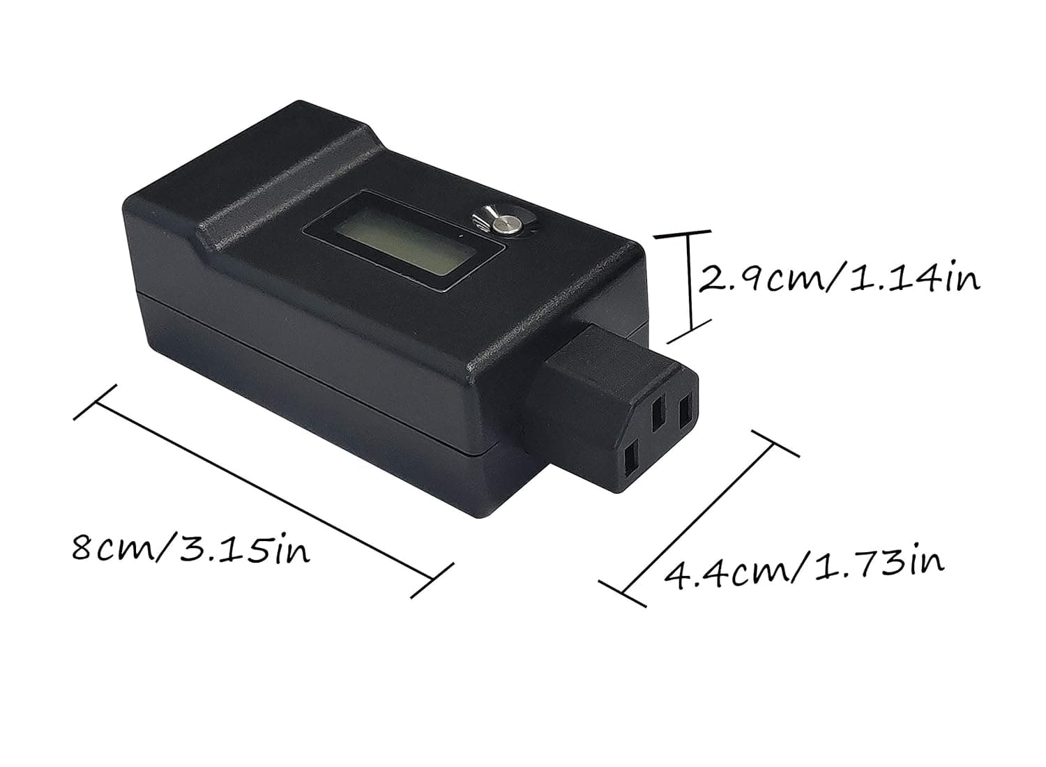 CERRXIAN C14 to C13 LED Electricity Power Consumption Energy Meter Voltage Amps Usage Monitor