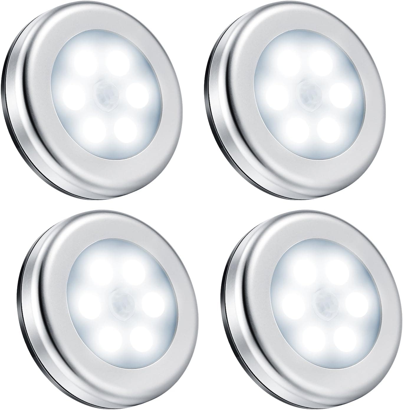 Kohree Motion Sensor Light, LED Night Light, Closet Light, Battery-Operated Stick-Anywhere Wall Light, Great for Hallway, Closet, Stairs, Bathroom, Nursery-with Free 3M Adhesive Pads 4 Packs