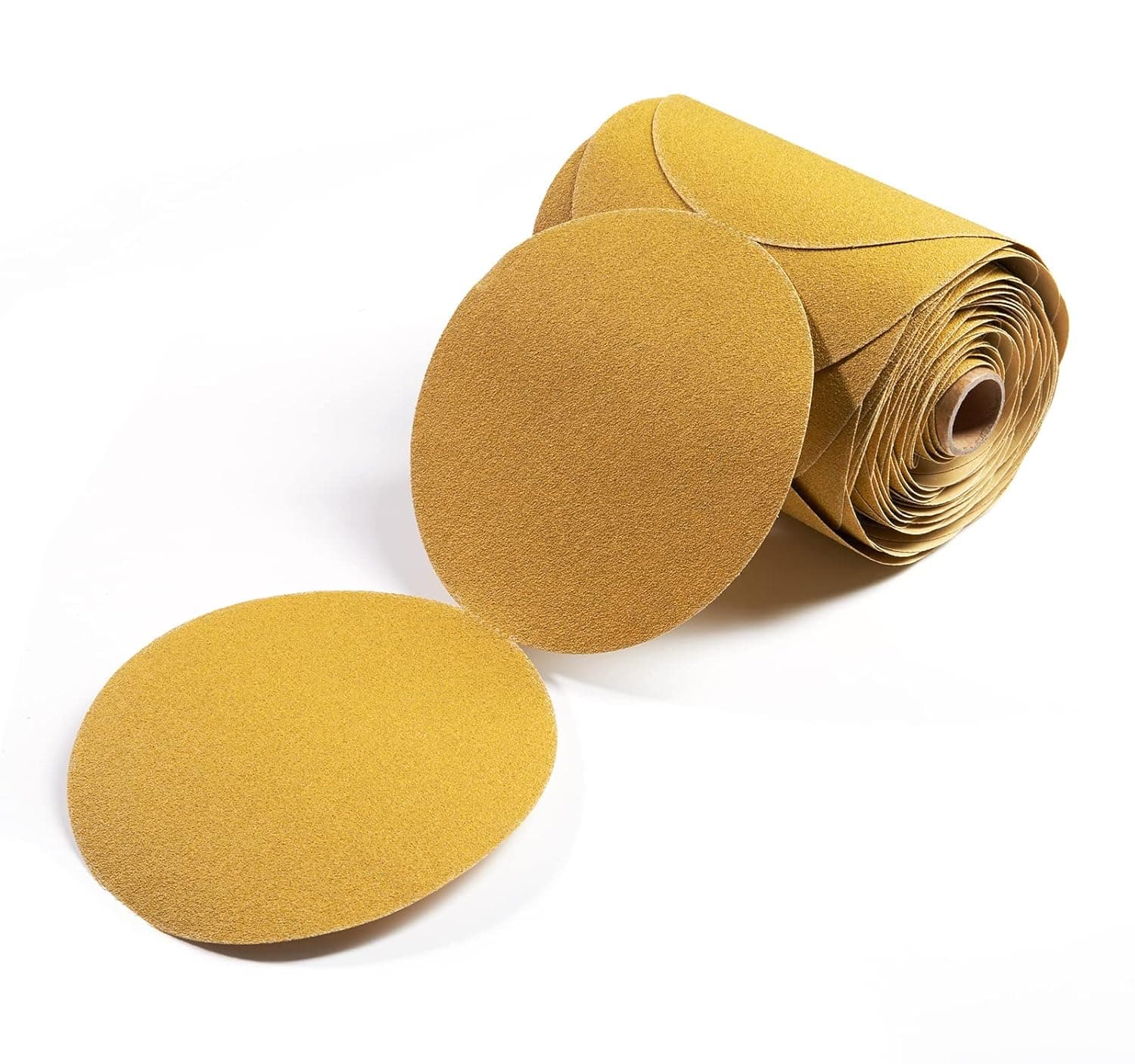 S SATC 100 Grit Sandpaper Roll 100 PCS 6 Inch Round Sanding Discs Aluminum Oxide Sandpaper Discs with Adhesive Back for Wood, Auto Body Repair, Paint, Metal, and Plastic