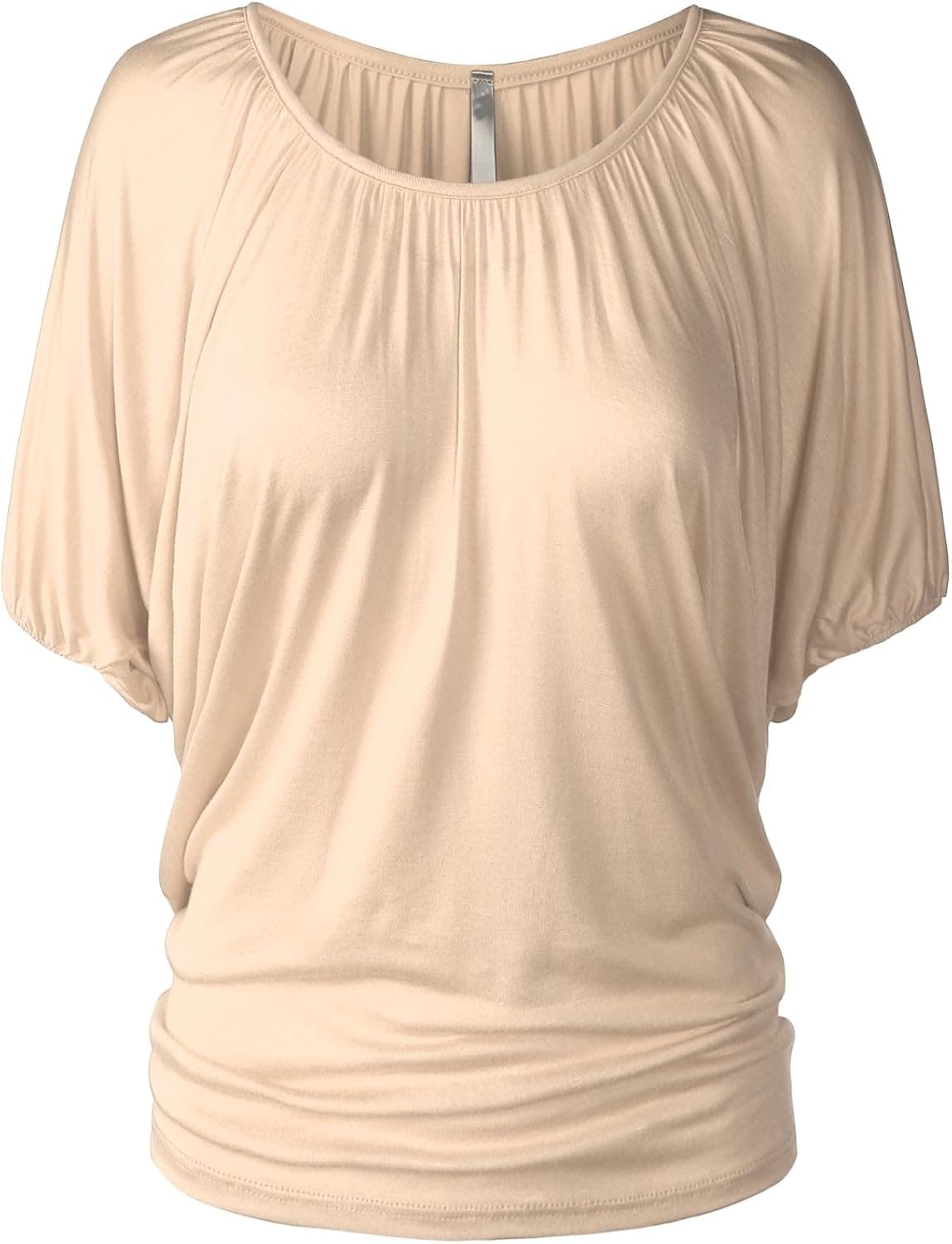 BIADANI Women Lightweight Scoop Neck Batwing Dolman Top