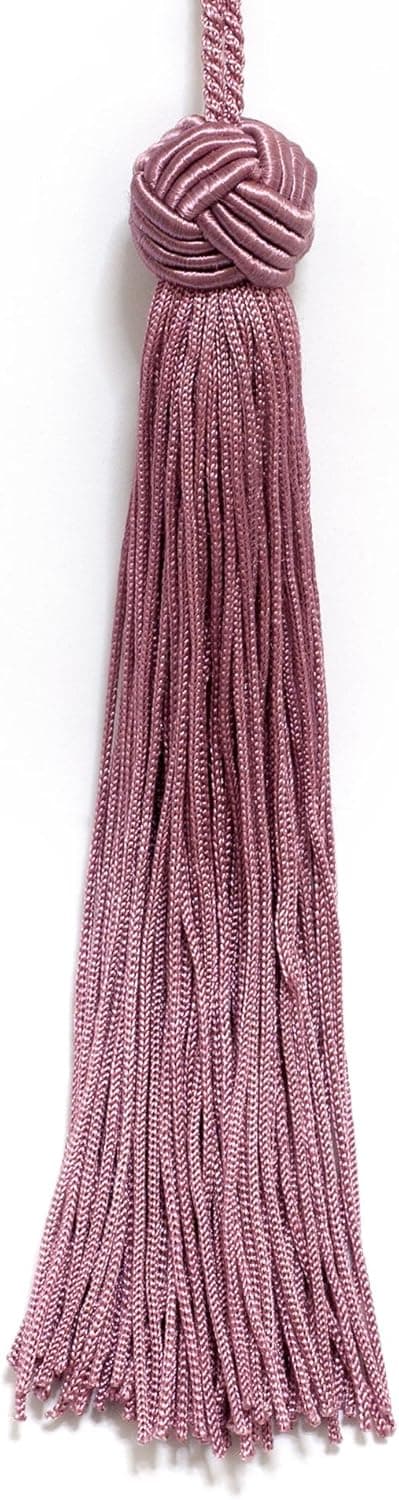Set of 10 Wine Berry Woven Head Chainette Tassel, 5.5 Inch Long with 2 Inch Loop, Basic Trim Collection Style# BH055 Color: D11