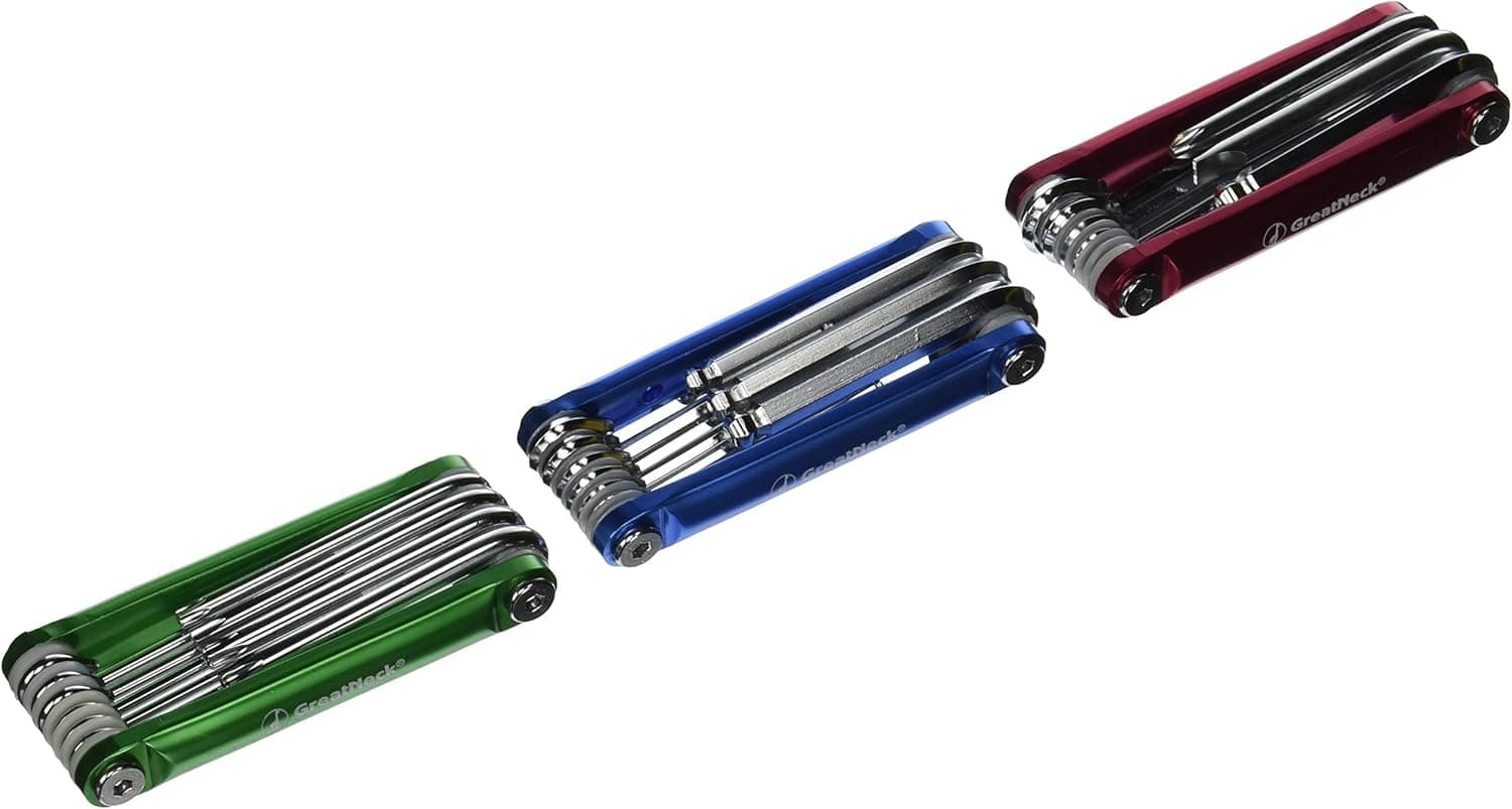 GreatNeck 68013 Folding Hex Key Set, 3-Piece