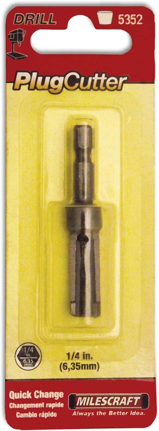 Milescraft 5352 1/4" Plug Cutter, Black