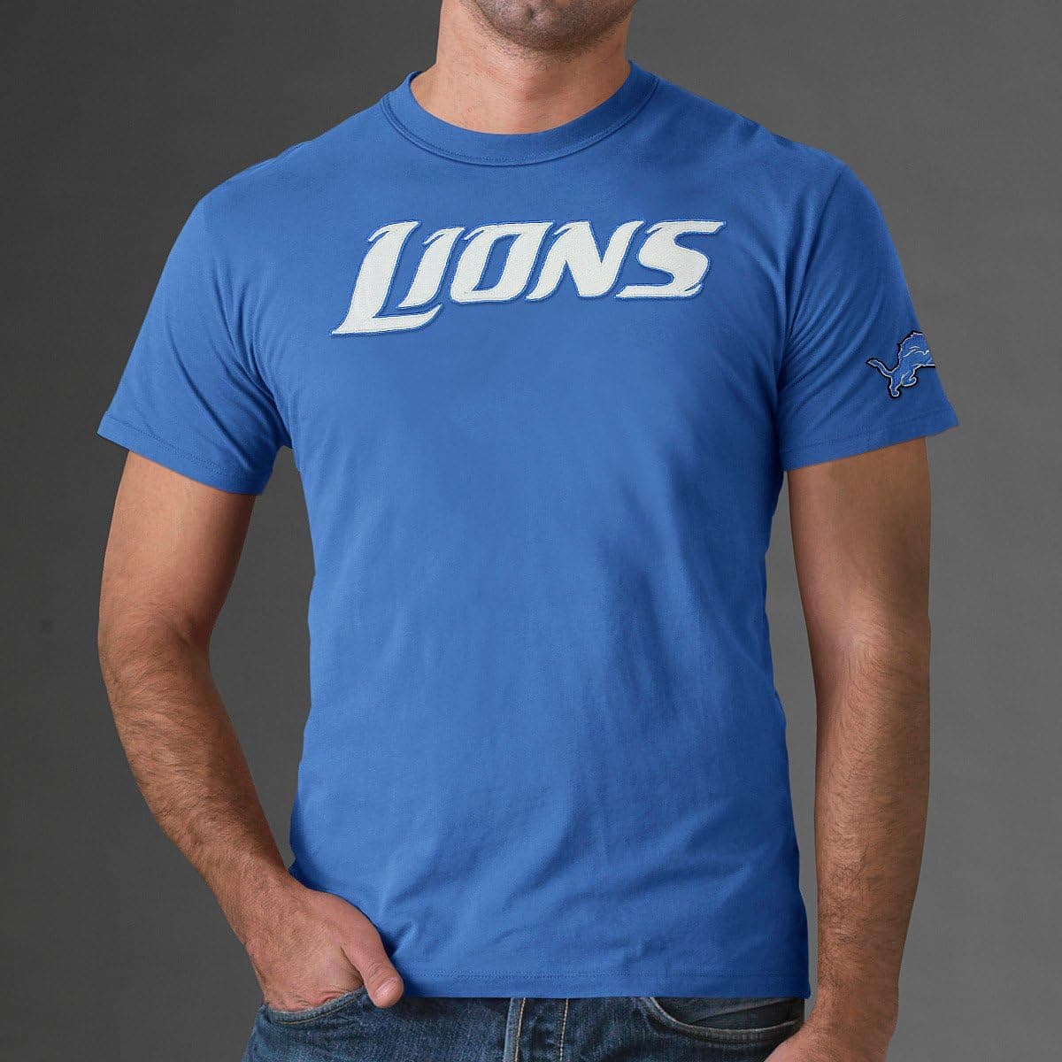 '47 NFL Detroit Lions Men's Brand Fieldhouse Basic Tee