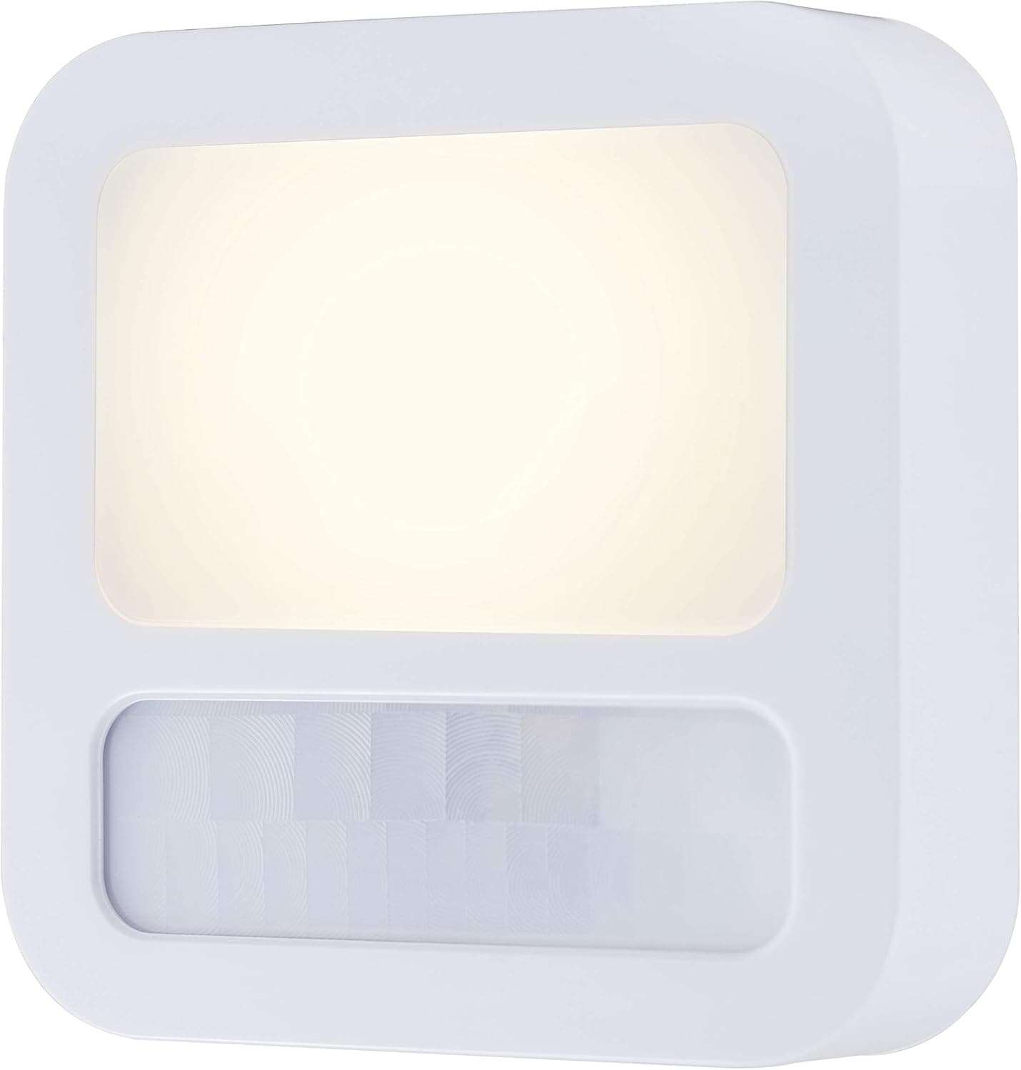 GE home electrical LED Motion Sensor Night Light, 20 Lumens, Dusk-to-Dawn, UL-Certified, Modern, Ideal Nightlight for Living Room, Bathroom, Bedroom, Nursery, 40865, White, 1 Pack