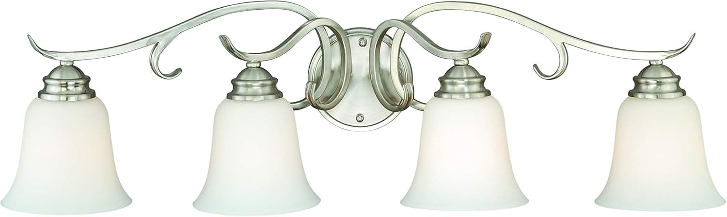 Vaxcel W0186 Hartford 4 Light Vanity Light, Satin Nickel Finish