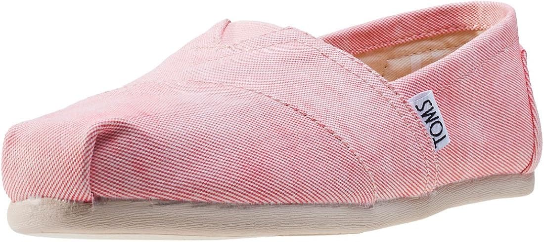 TOMS Women’'s Washed Twill Alpargata ESP Espadrilles, Red (Coral), 4.5 UK 37 EU