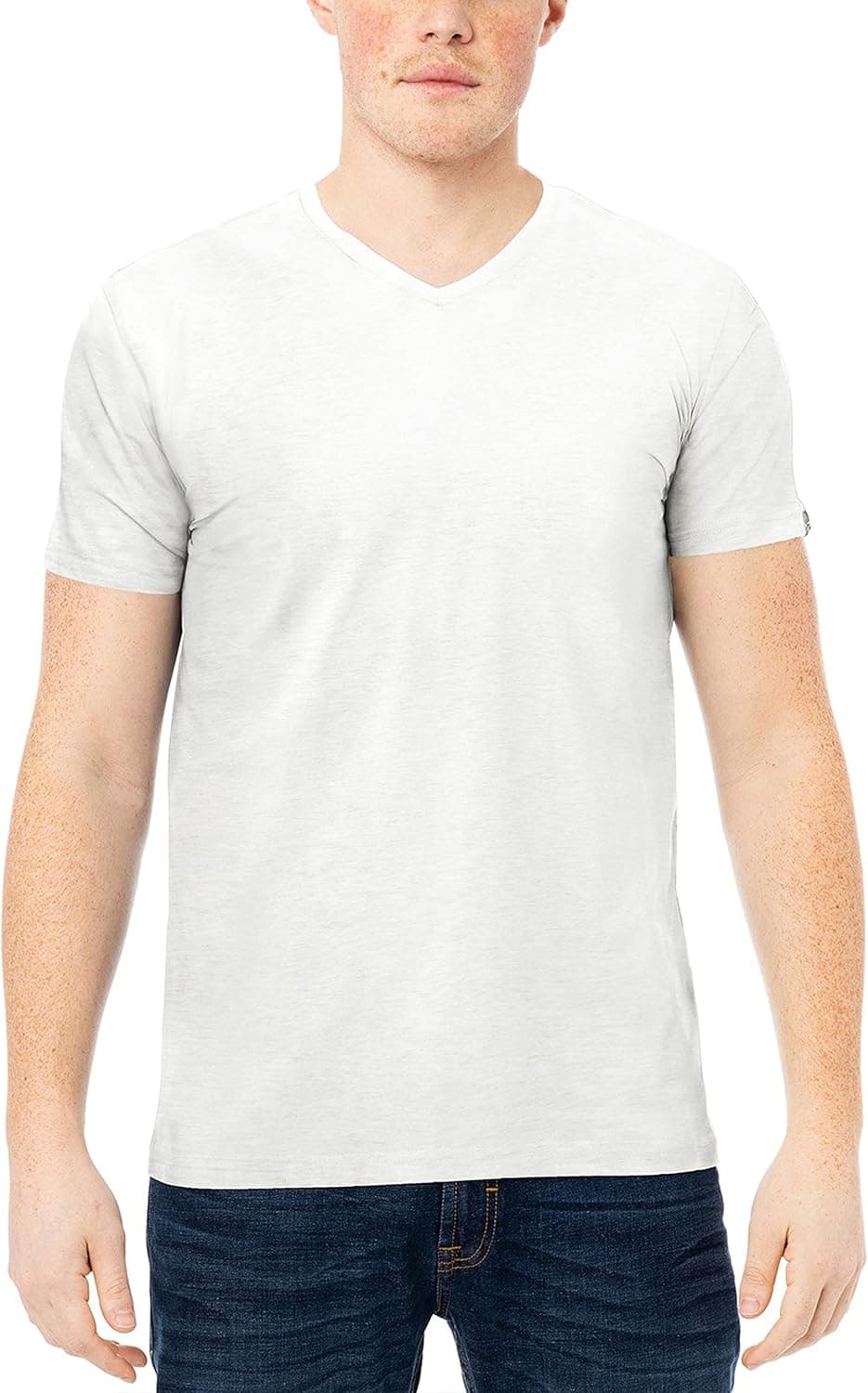X RAY Men's Soft Cotton Solid Slim Fit Stretch Short Sleeve V-Neck T-Shirt, Fashion Casual Tee for Men