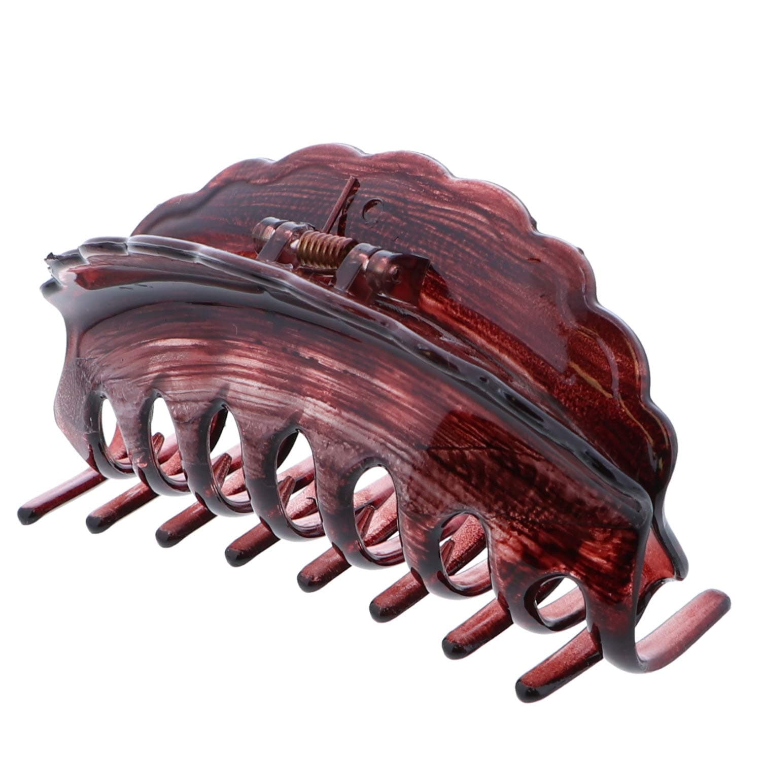 Brushed Large Jaw Clip Hair Claw - Brown