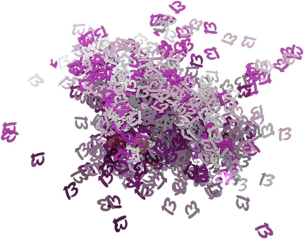 Jili Online 13 Age Number Birthday Anniversary Party Table Confetti Metallic Sprinkles Decorations