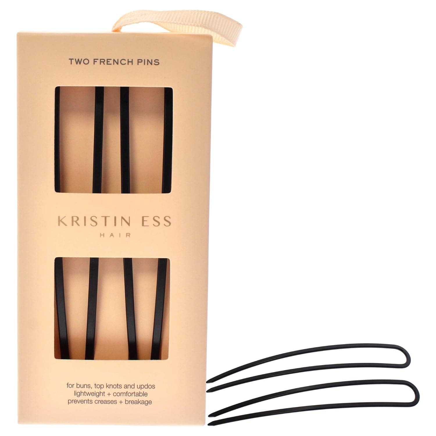 Kristin Ess French Pin Set Matte Black-Set of 2