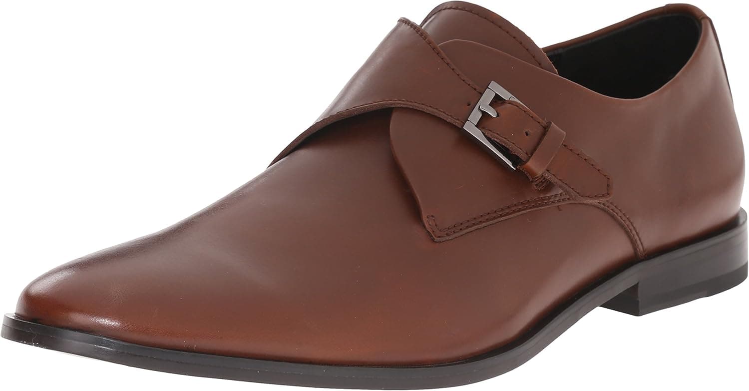 Calvin Klein Men's Norm Leather Monk Strap