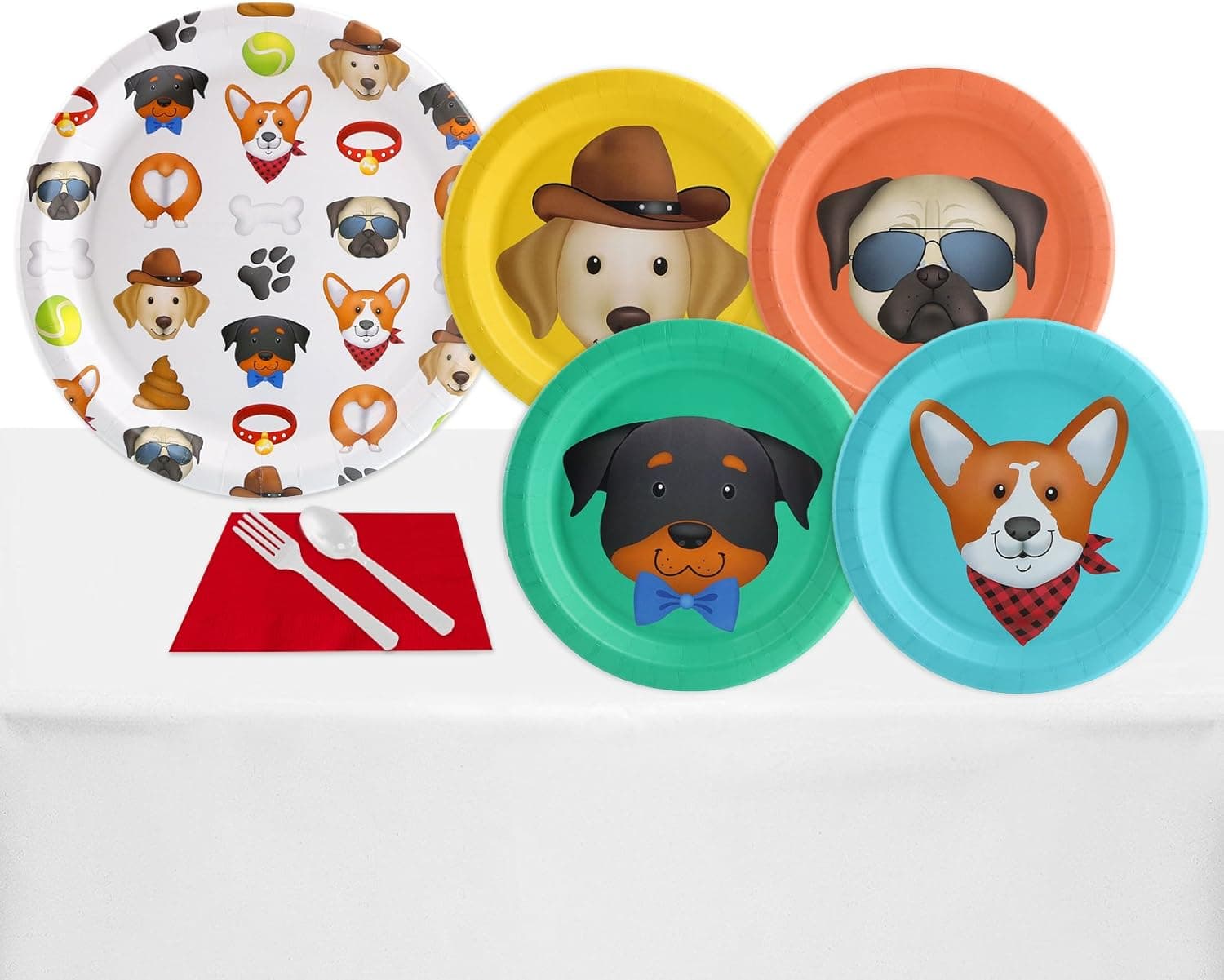 BirthdayExpress Puppy Dog Paw-ty 32 Guest Party Pack