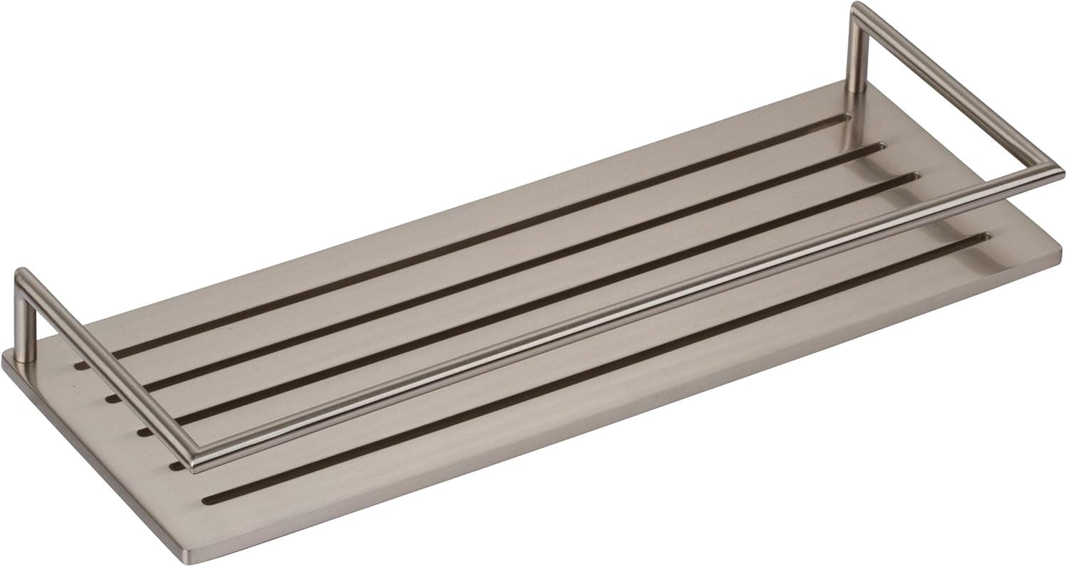 Ginger 28502/SN Surface 12" Wall Mounted Shower Toiletry Shelf, Satin Nickel