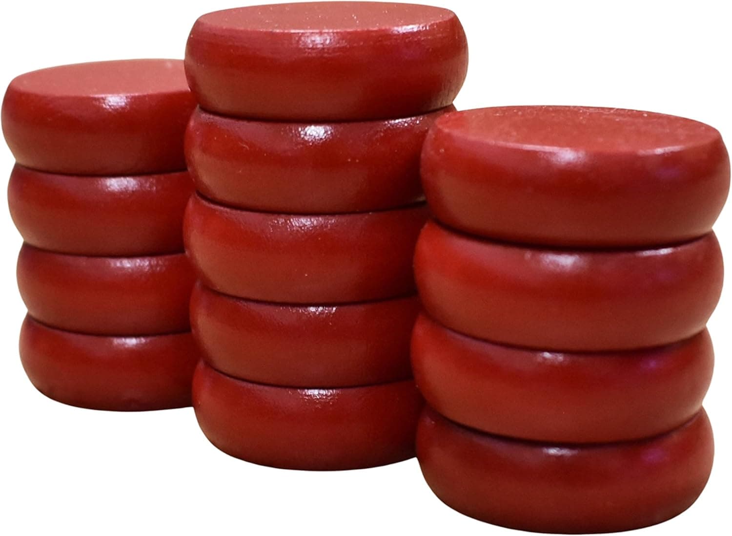 13 Red Large Crokinole Discs (Half Set)
