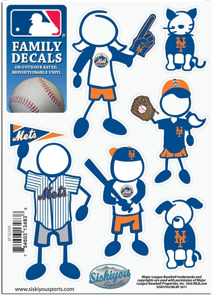 MLB New York Mets Small Family Decal Set