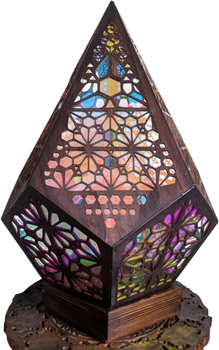 Bohemian Light Lamp Polar Star Large Floor Lamp, Plastic Bohemian Style Decor Projection Lamp, Colorful Night Decorative LED Night Light 3D Projection Hollow Lamp, Halloween Decoration Lights Gift