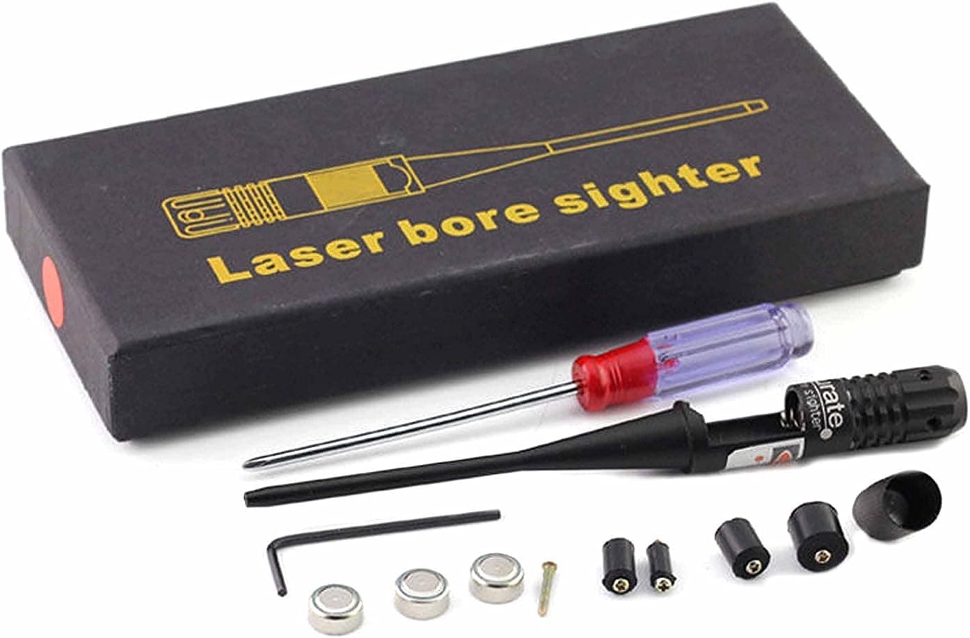JahyShow for Bushnell Laser Boresighter Bore Sighter Kit .22 to .50 Caliber Red Dot Laser Boresighter .22-.50 Sight