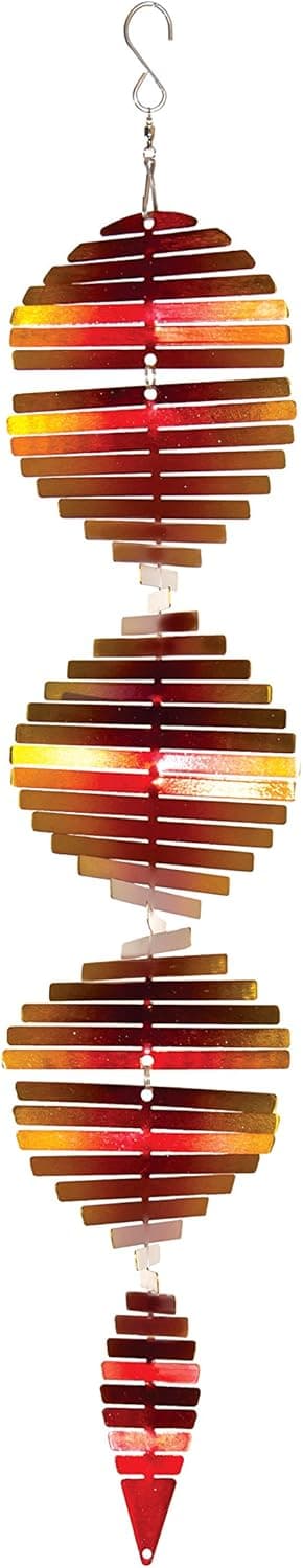 In the Breeze Hot Shimmer Helix Spinner with Hang-It S Hook Metal Hanging Décor