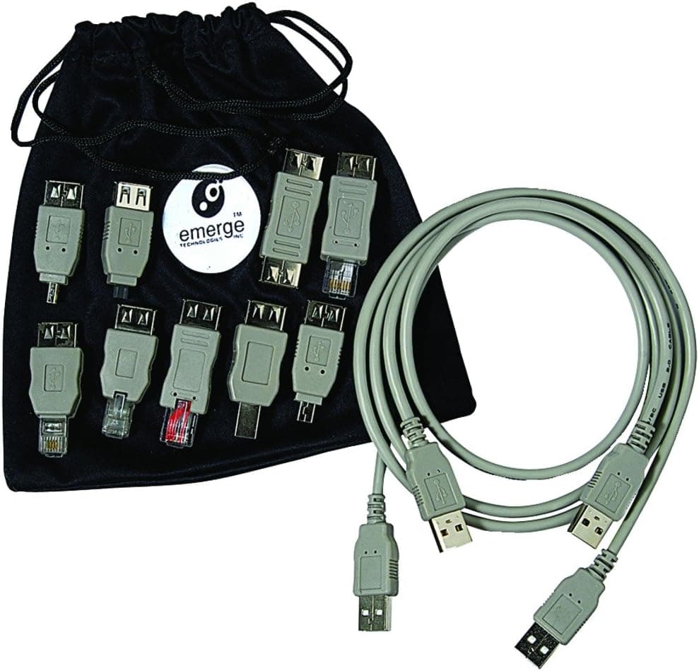 ReTrak Retractable 3-Feet USB 2.0 Universal Cable Kit, Gray (ETCABLEKIT3) (Discontinued by Manufacturer)